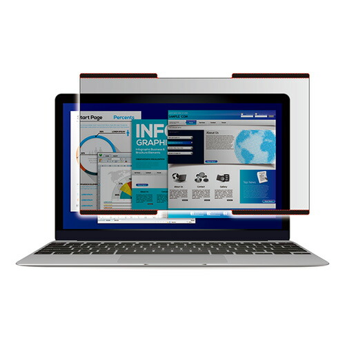 楽天市場】エレコム 14インチワイド用 吸着式 のぞき見防止 フィルター