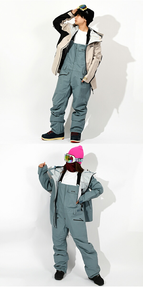 楽天市場】送料無料 スノーボードウェア SCAPE エスケープ BIB PANTS
