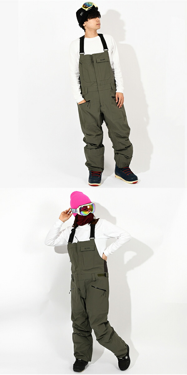 楽天市場】送料無料 スノーボードウェア SCAPE エスケープ BIB PANTS