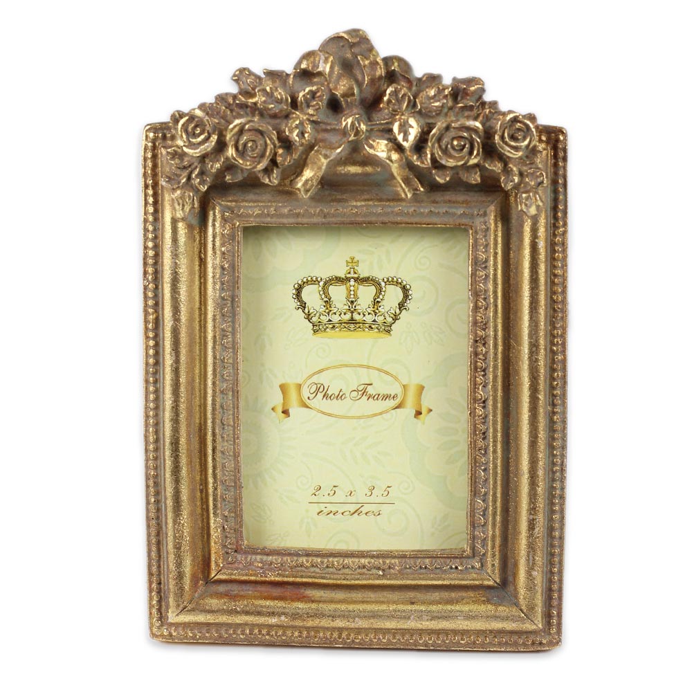 楽天市場】アンティーク風 ミニ フォトフレーム ゴールド シルバー