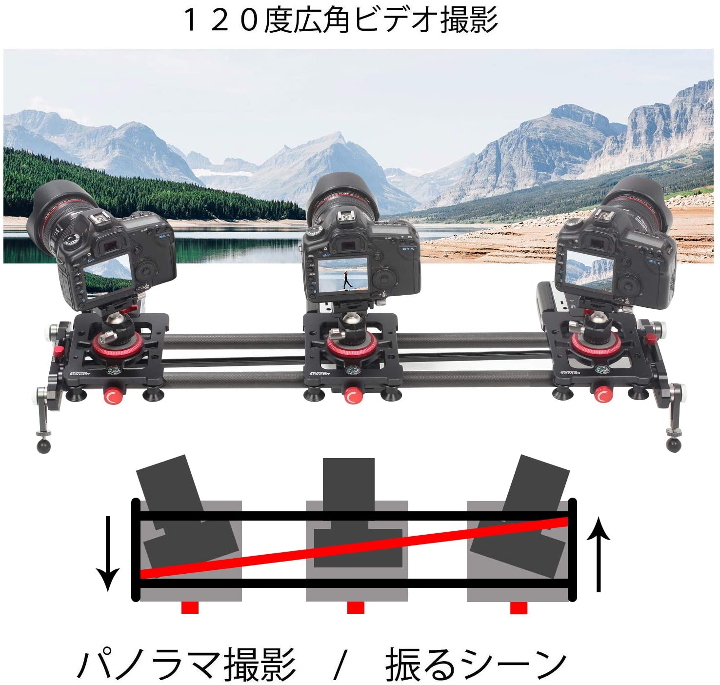 楽天市場】【ASHANKS 電動スライダー カメラ App Bluetooth Control