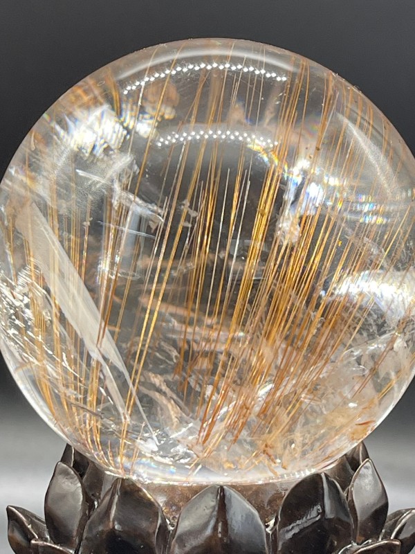 楽天市場】オレンジ ルチル スフィア 7.7 センチ ルチルクォーツ 丸玉