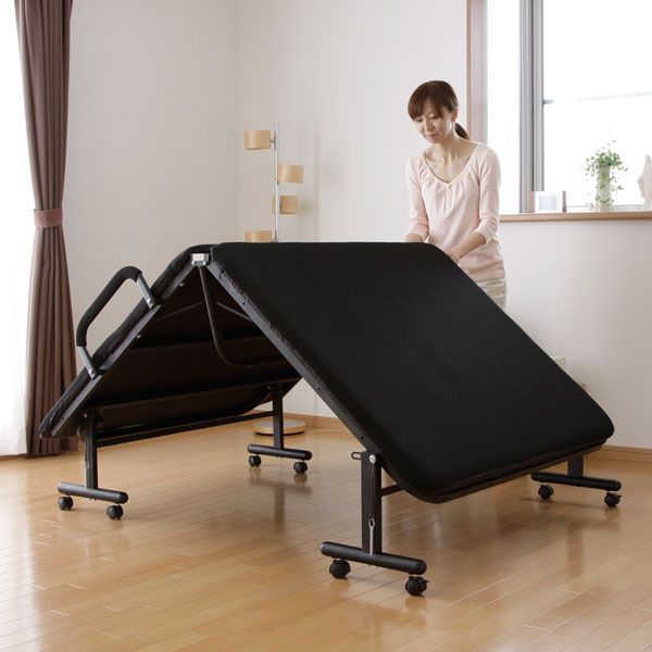 楽天市場】ベッド セミダブル 折り畳みベッド セミダブル