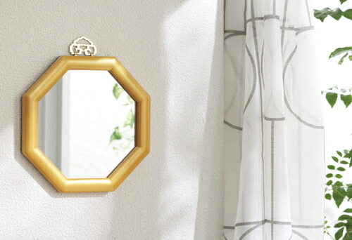 楽天市場】八角形風水壁掛ミラー（20cm） 開運 壁掛け 玄関 おしゃれ