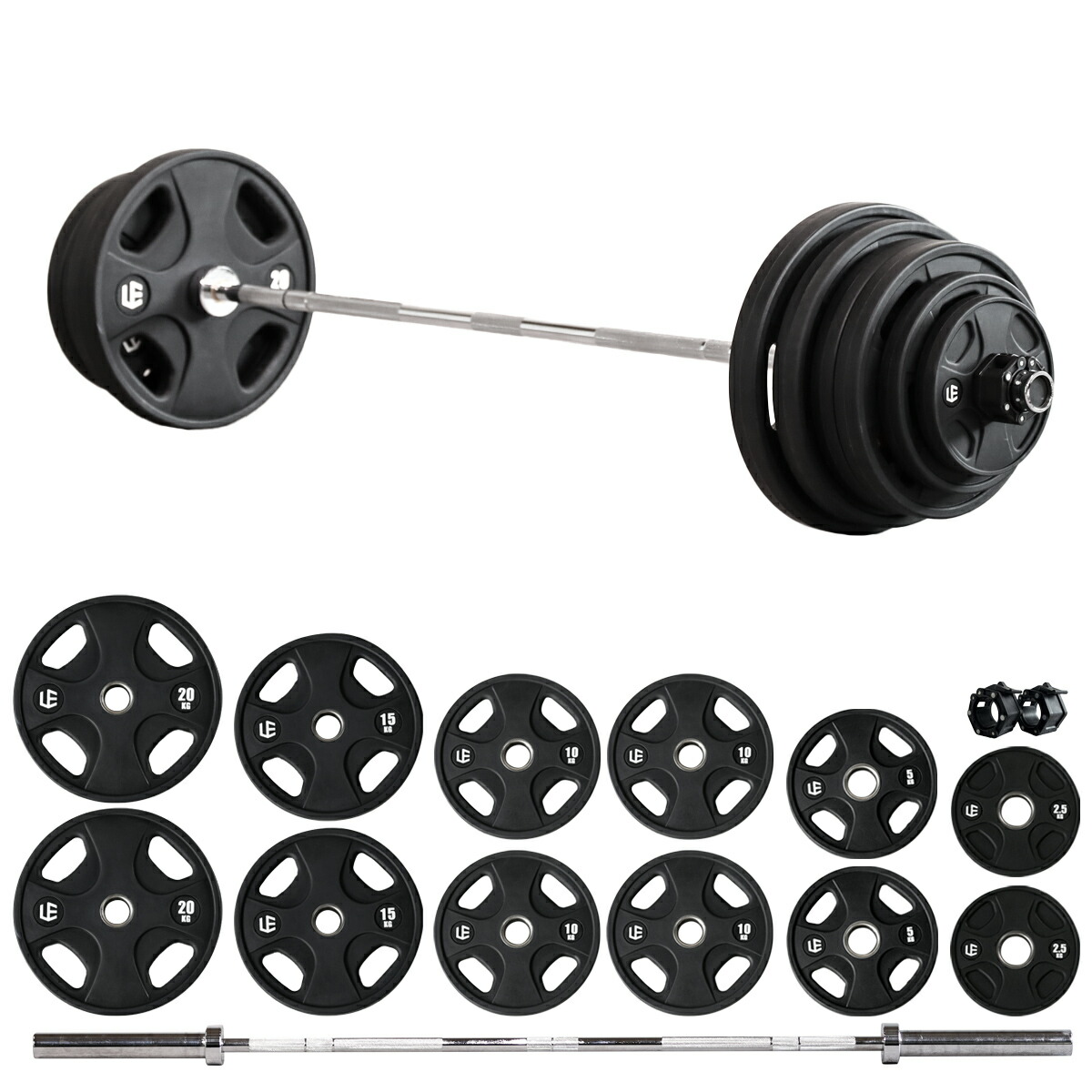 楽天市場】オリンピックバーベルセット バーベルプレート ＆ バーベル