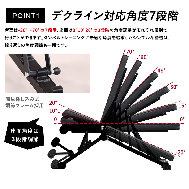 楽天市場】トレーニングベンチ インクラインベンチ 折りたたみマルチ