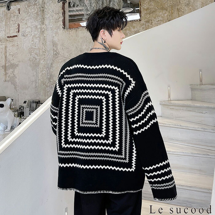 楽天市場】【Le sucood】 スクエアステッチセーター クルーネック