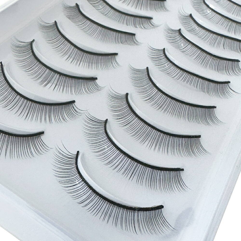 楽天市場】国産 アイラッシュ練習用 つけまつげ 10ペア/まつげエクステ