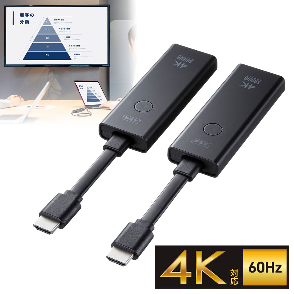 楽天市場】ワイヤレスhdmiエクステンダー 400-vga012の通販