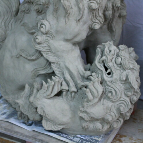 楽天市場】【ふるさと納税】やちむん家【新垣光雄】親子シーサー