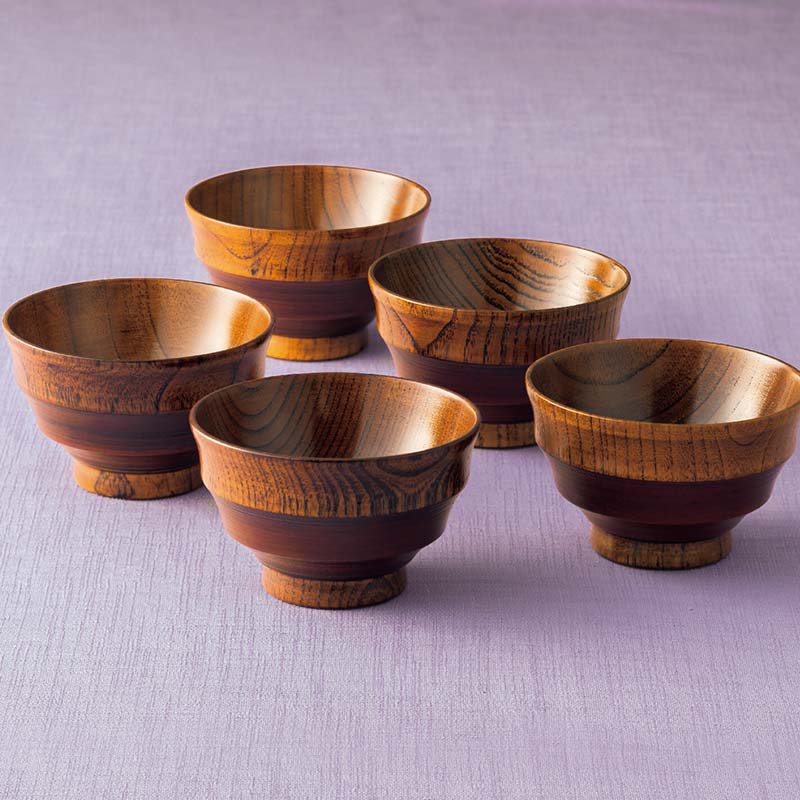 楽天市場】【ふるさと納税】山中塗 段付錆朱木製汁椀5客揃 漆 うるし