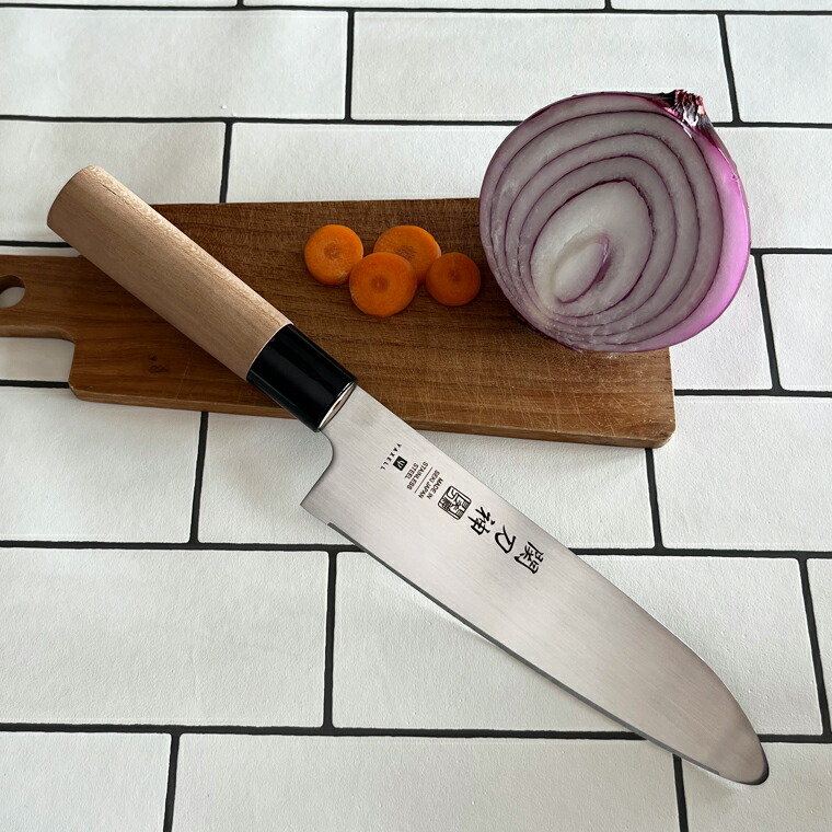 楽天市場】【ふるさと納税】関刀神 和包丁 先丸ギザ刃 三徳包丁 150mm