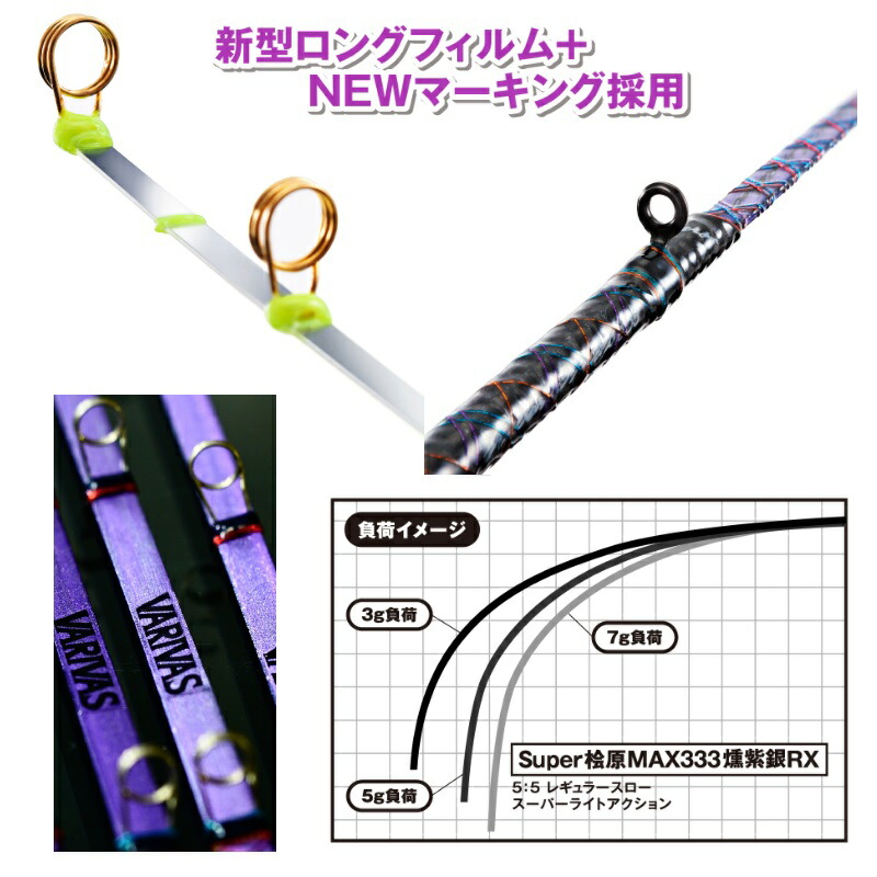 楽天市場】バリバス ワカサギ穂先 Super桧原MAX333燻紫銀RX : 釣具のFTO