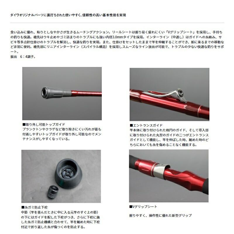 楽天市場】ダイワ インターライン シーフレックス64 80-350 / 中通し