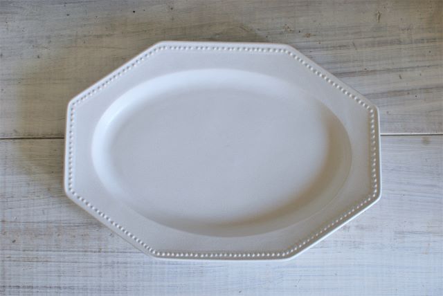 楽天市場】【fucca】リムプチドット 八角長プレート 27センチ ホワイト