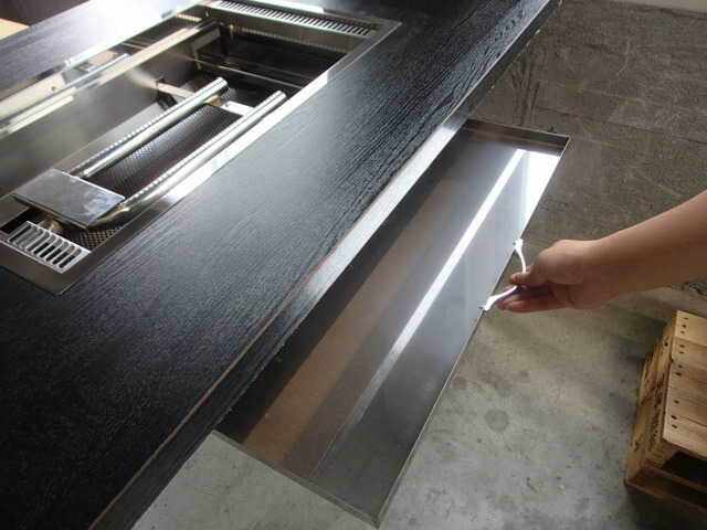 楽天市場】都市ガス用 お好み焼き テーブル 4人用 お好み焼台 1050×750