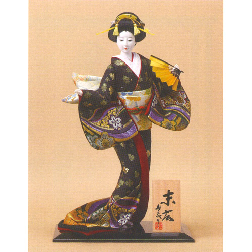 楽天市場】日本人形 尾山人形『寿喜代作 末広 金らん 扇 10号