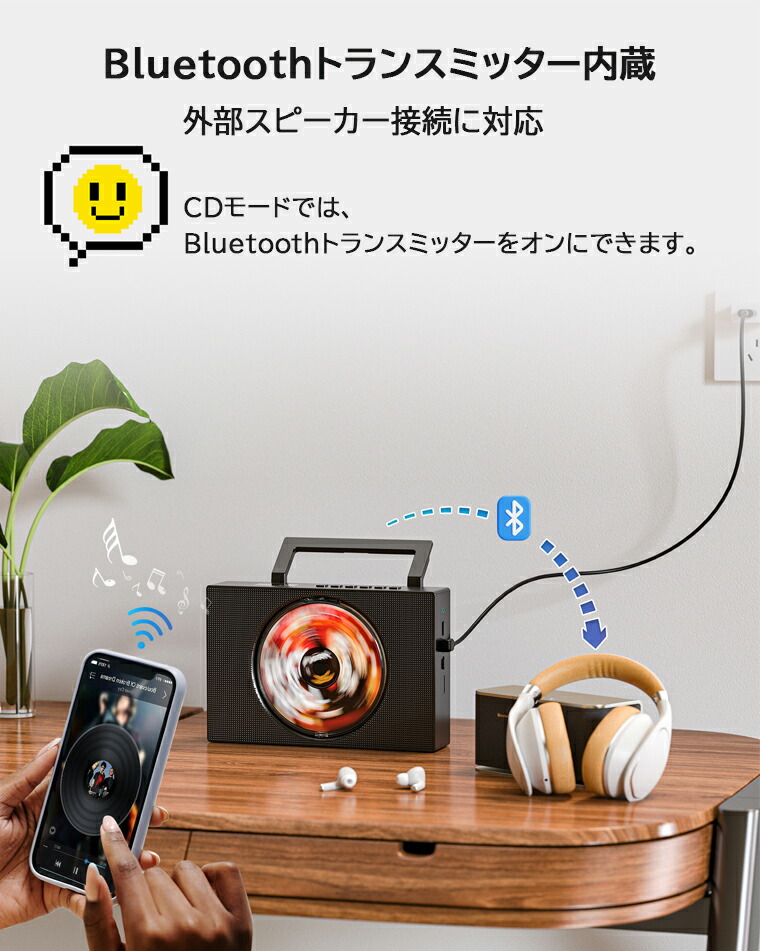 楽天市場】【SS限定6780円→6080円】CDプレーヤーポータブル Bluetooth