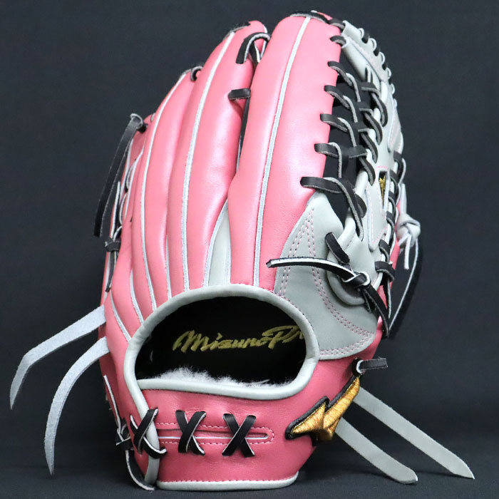 ミズノプロ軟式オーダーグローブ ビッグM ホワイトメッシュ レッド