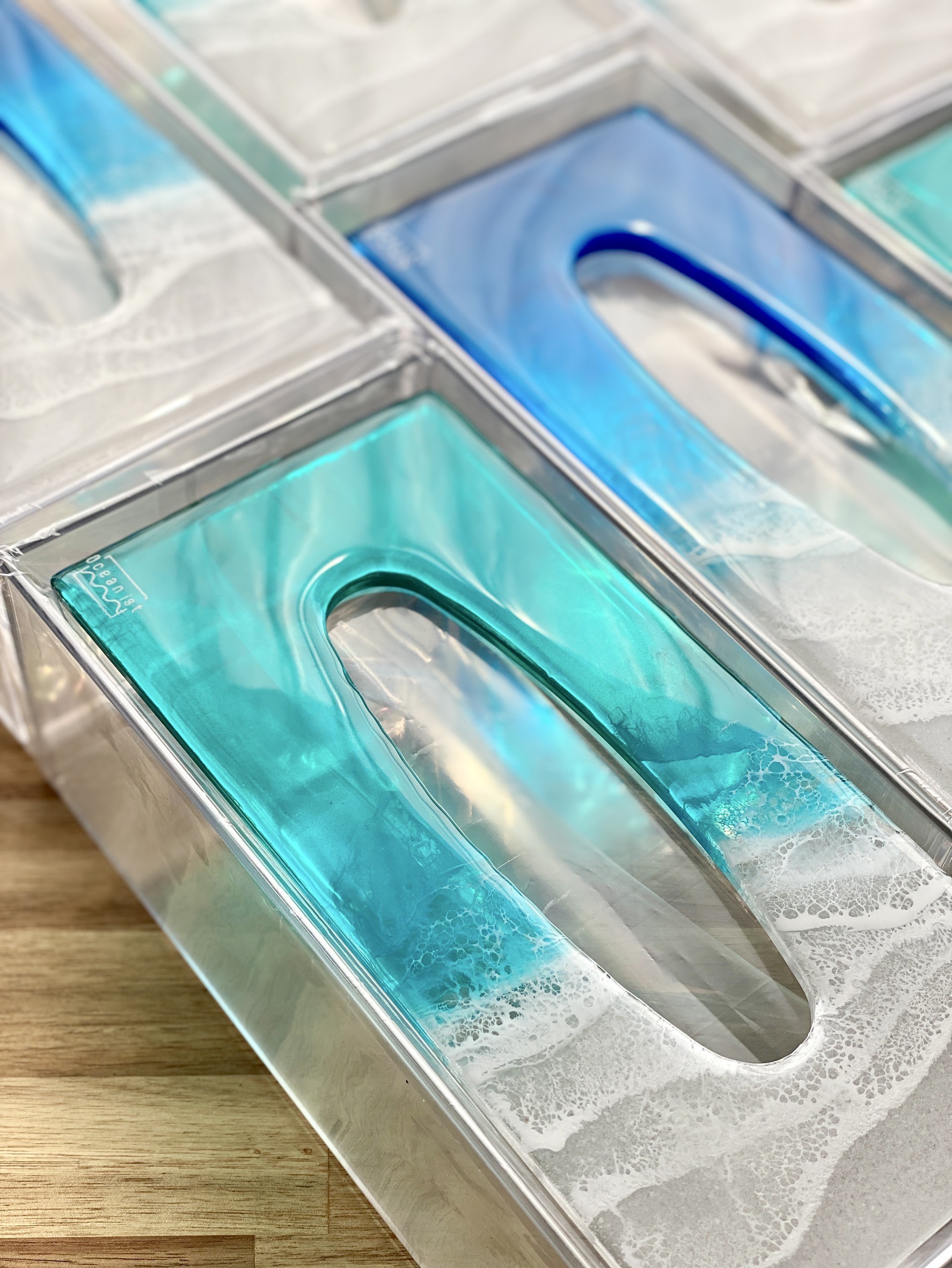 楽天市場】【オーシャンアート】 ティッシュボックス ブルー