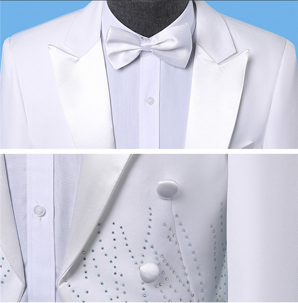 楽天市場】燕尾服 黒 白 タキシード 男性用スーツ 燕尾 大会 結婚式