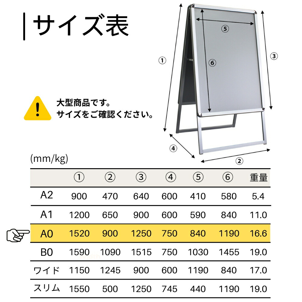 楽天市場】A型看板 [ A0 ] 両面 ポスター 屋外 A型 スタンド 店舗用
