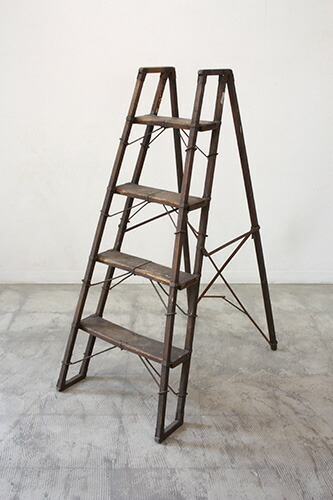 楽天市場】【中古】アンティーク ラダー｜はしご 梯子 折りたたみ 木製