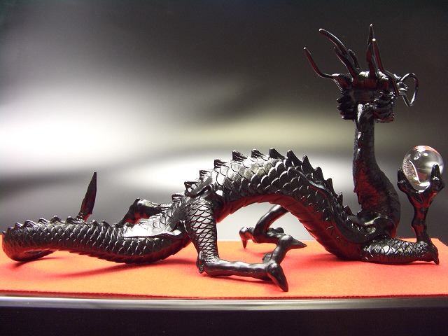 楽天市場】【龍 置物】黒龍 厄払い《三本指の龍》 ◇邪気を操る特別な