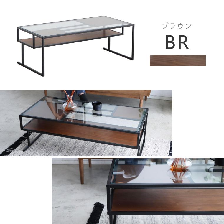 楽天市場】センターテーブル ローテーブル ラック付き おしゃれ ガラス