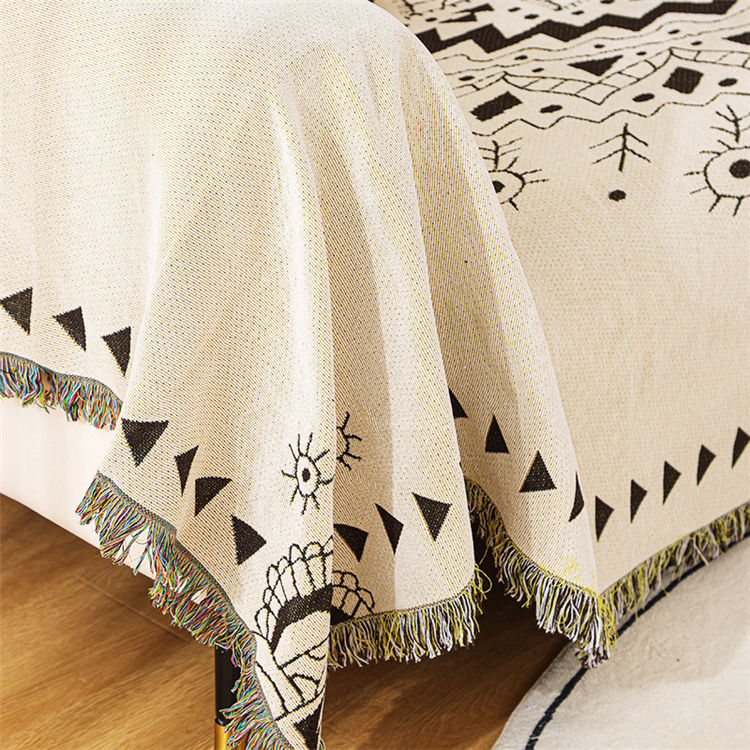 楽天市場】マルチカバー ブランケット 長方形 フリンジ付き エスニック