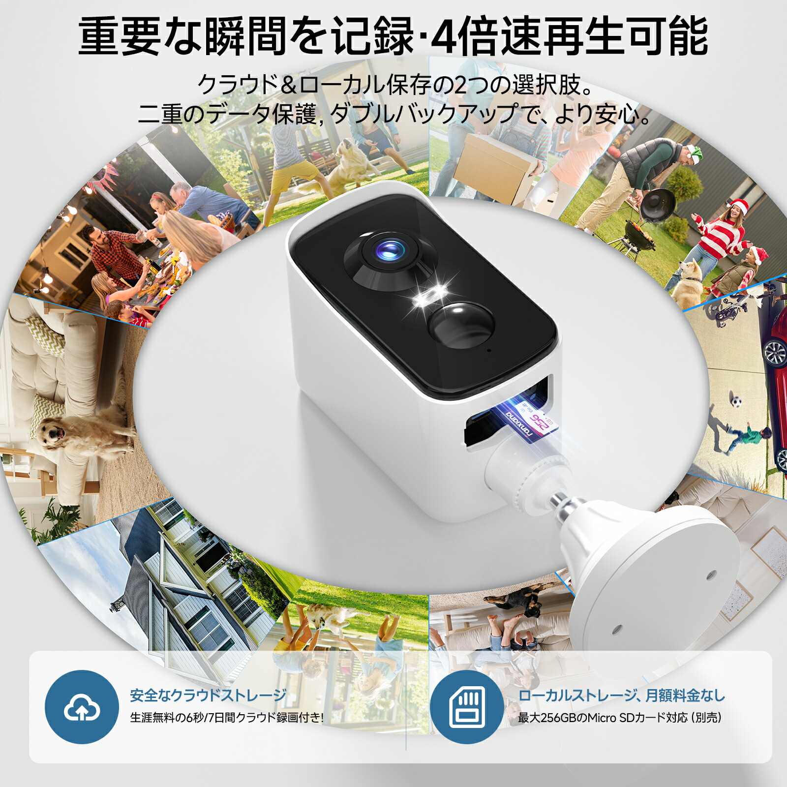 楽天市場】防犯カメラ ワイヤレス マグネット式 穴あけ不要 屋外 屋内