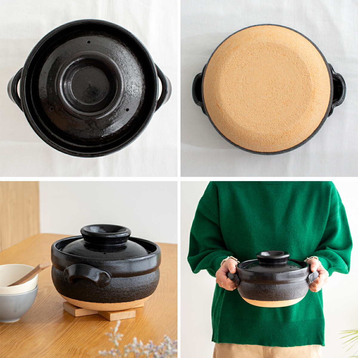 楽天市場】ごはん鍋 3合 小 土鍋 カネフサ製陶 信楽焼 炊飯 炊飯土鍋