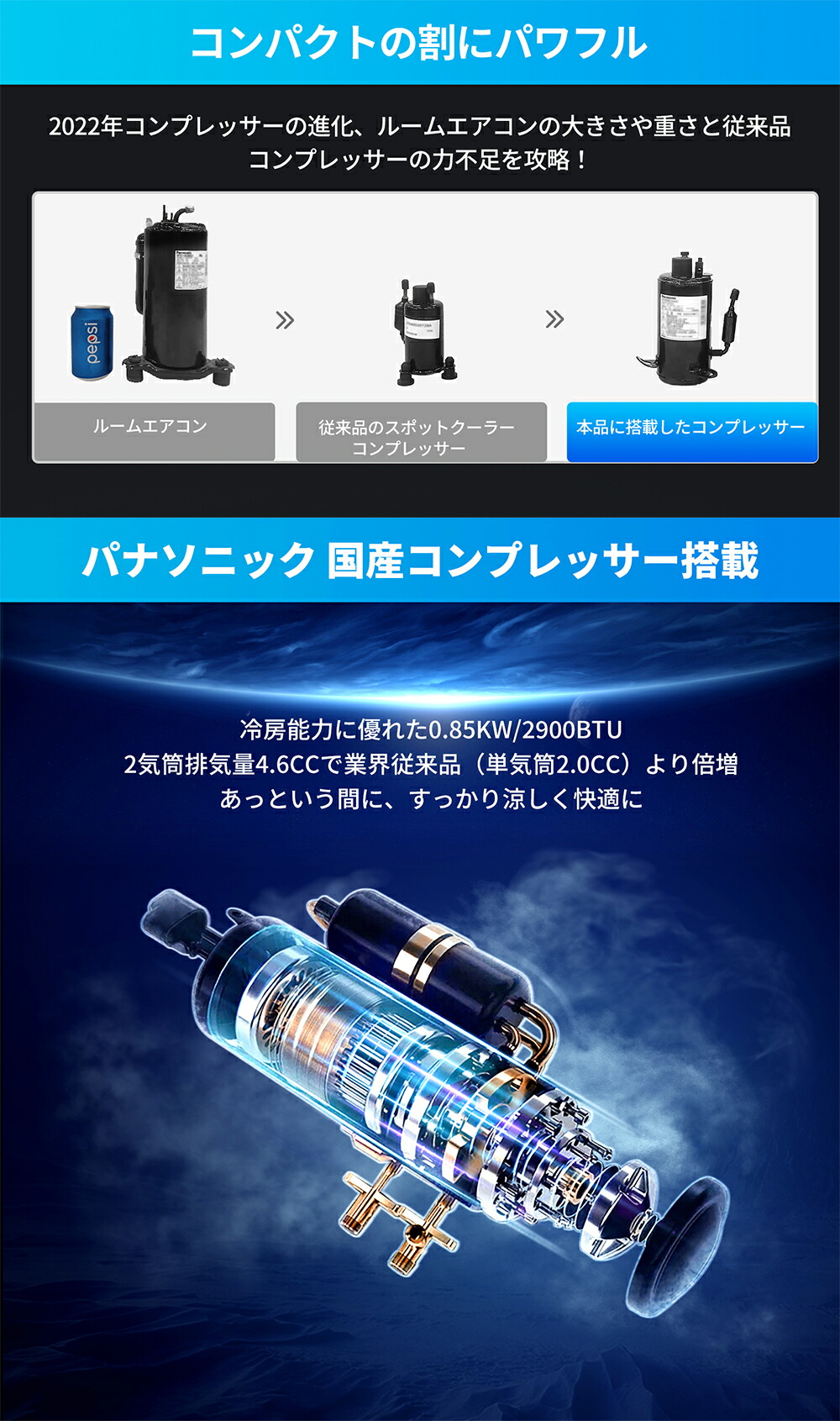 楽天市場】【53％OFFセール】EENOUR スポットクーラー 0.85kW/2900BTU