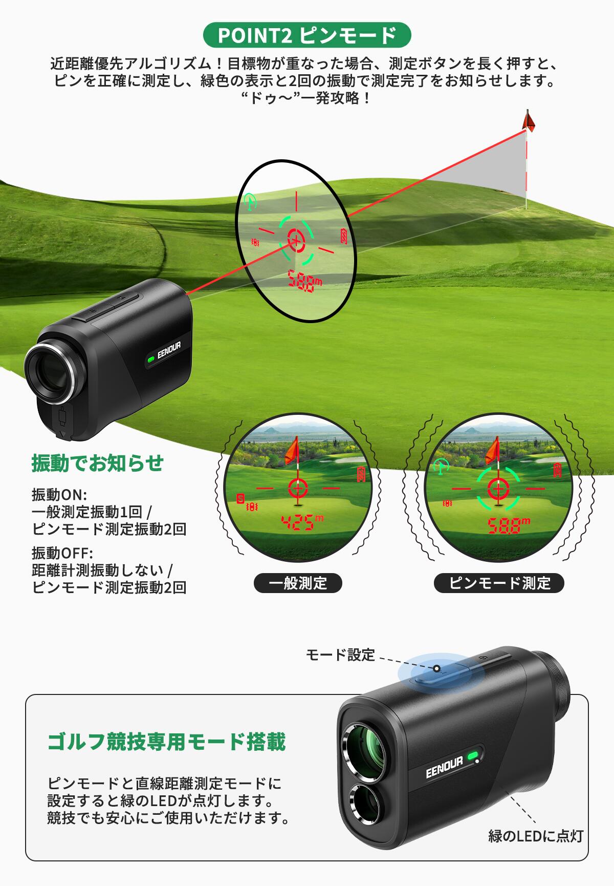 EENOUR 超小型軽量 レーザー距離計 type-C充電式 楽天市場】最小最軽量