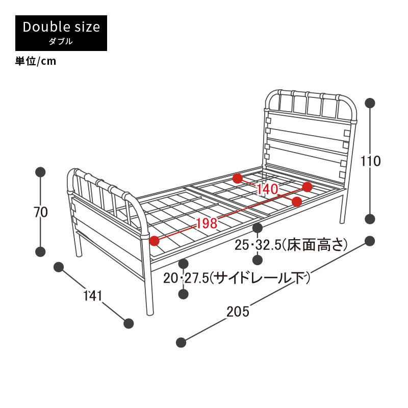 楽天市場】【クーポンで10%OFF☆3/4 20:00〜3/5 23:59】 パイプベッド
