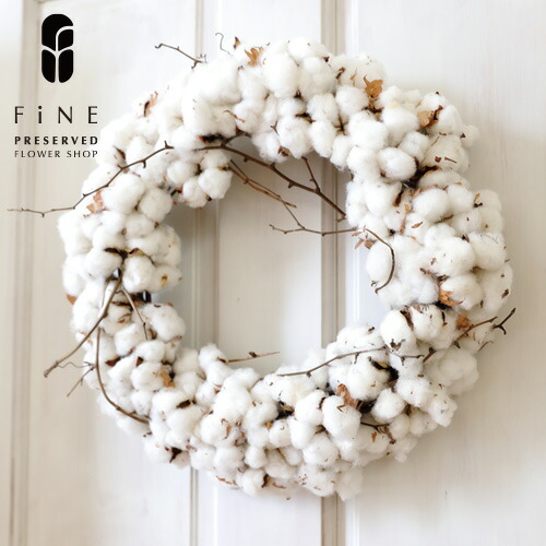 楽天市場】ワタの実リース クリスマスリース lサイズ 大きい 玄関 外