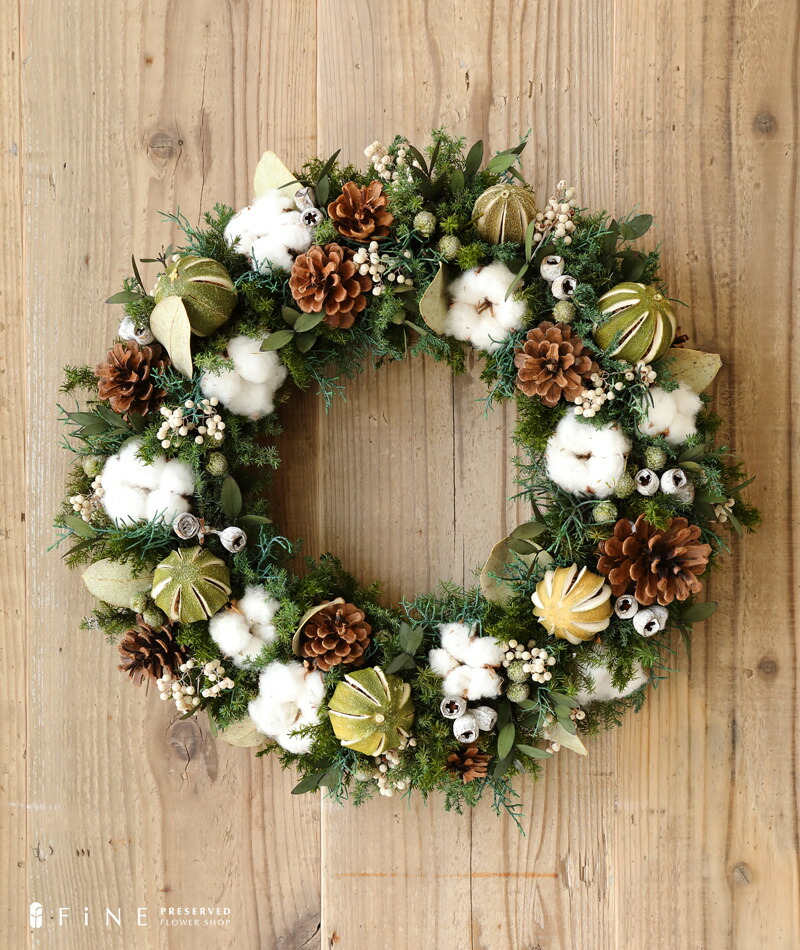 楽天市場】クリスマス リース クリスマスリース 40cm ライムリース