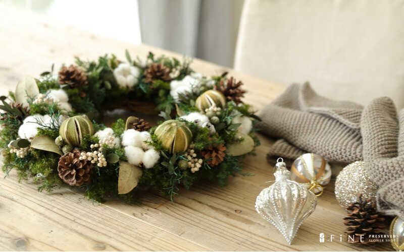 楽天市場】クリスマス リース クリスマスリース 40cm ライムリース