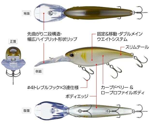 楽天市場】エバーグリーン モード DDエックスオーバー (ブラックバス