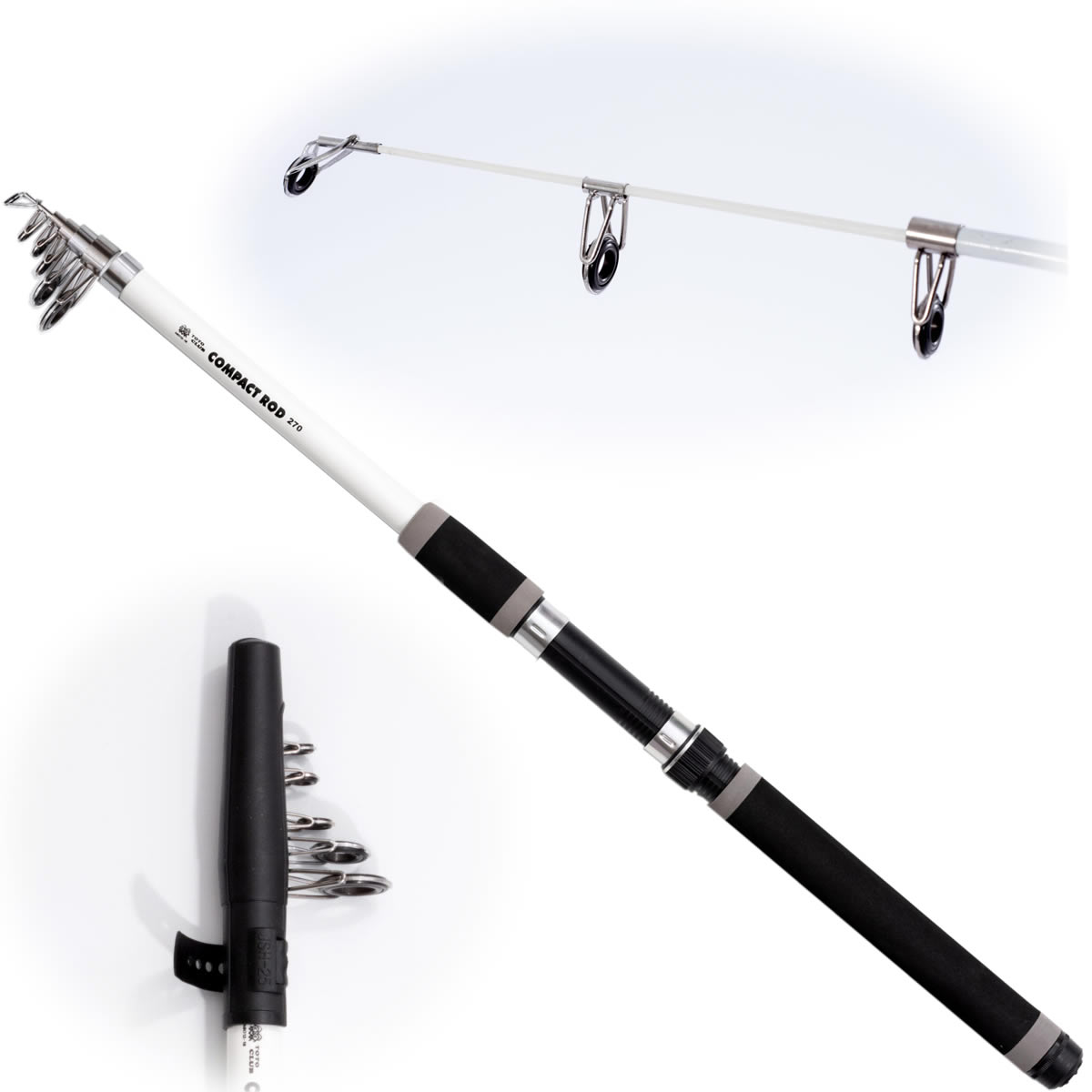 楽天市場】TOTO CLUB TOTOコンパクトロッド 270 ホワイト (釣り 竿