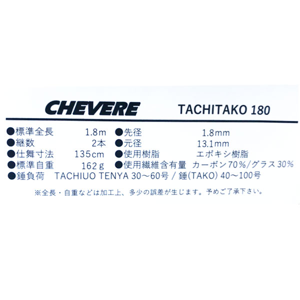 楽天市場】チェベレ タチタコ 180 : フィッシングマックス楽天市場店