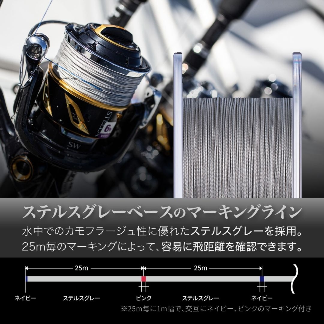 楽天市場】アバニキャスティングPE SMP 300m 10号 ステルスグレー