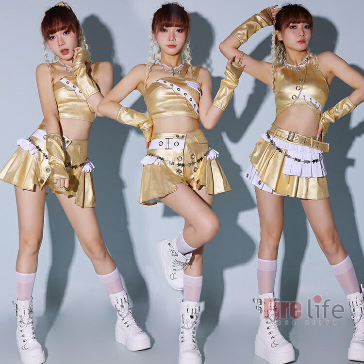 楽天市場】ゴールド 大人 k-pop衣装 アイドル衣装 ダンス衣装 韓国