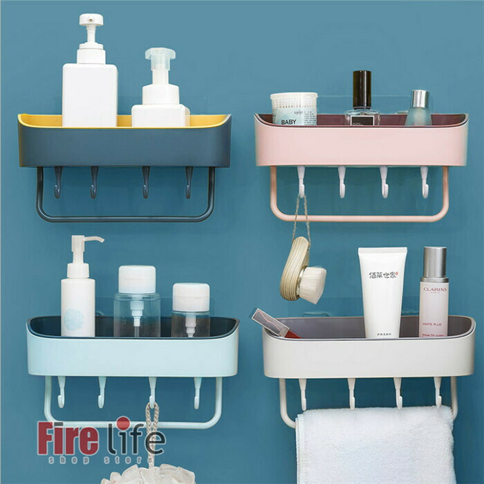 楽天市場】バスルーム多機能ラック フック 収納 お風呂 キッチン