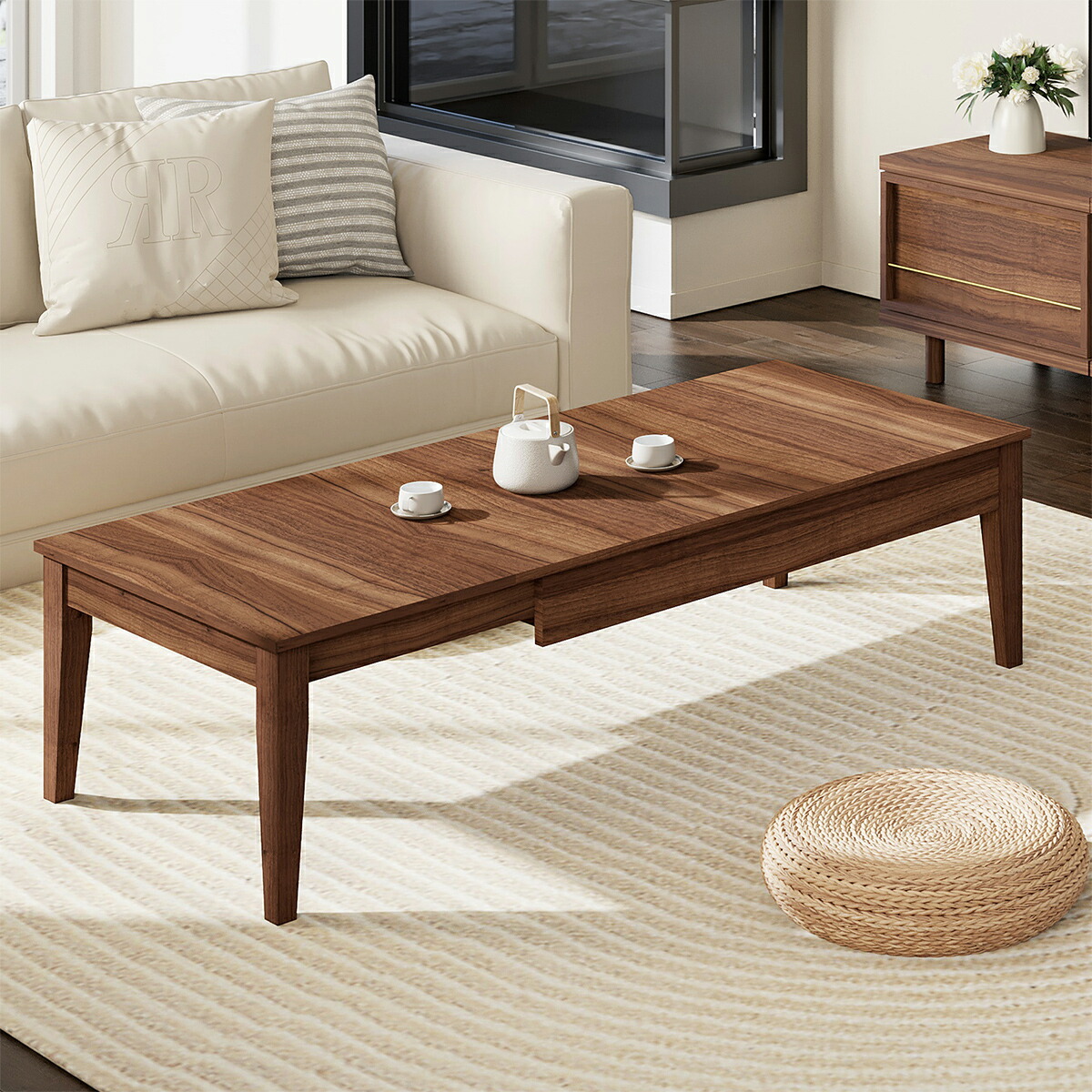 楽天市場】WAMPAT ローテーブル おしゃれ 伸縮センターテーブル