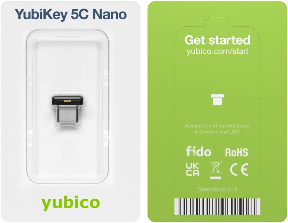 楽天市場】Yubico ユビキー Yubico セキュリティキー YubiKey 5C Nano