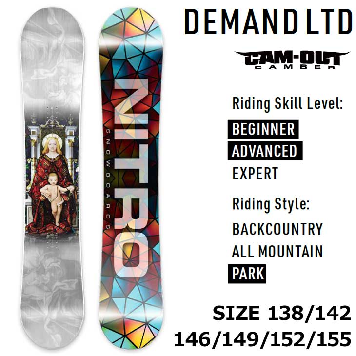 楽天市場】23-24 NITRO ナイトロ スノーボード DEMAND LTD / CAMBER
