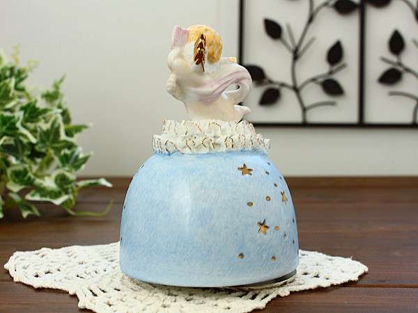 楽天市場】オルゴール レース人形(インテリア レースドール オルゴール