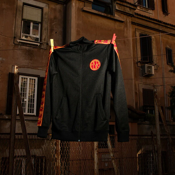 楽天市場】ASローマ ブラックテーパージャケット トラックジャケット