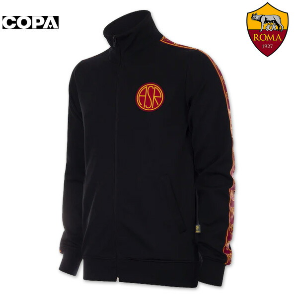 楽天市場】ASローマ ブラックテーパージャケット トラックジャケット